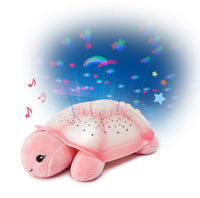 Twinkling Twilight Turtle™ - Pink Star Projector Nightlight with Soothing Sounds cloud.b