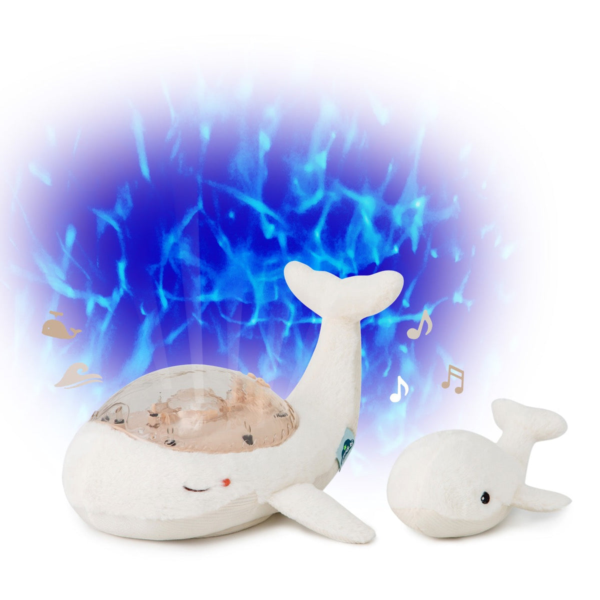 Tranquil Whale Family - White by CLOUD B