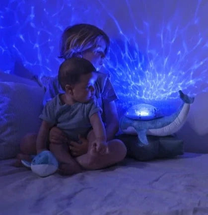 Tranquil Whale™ Family - Blue Tranquil Whale Nightlight for babies and kids cloud.b   