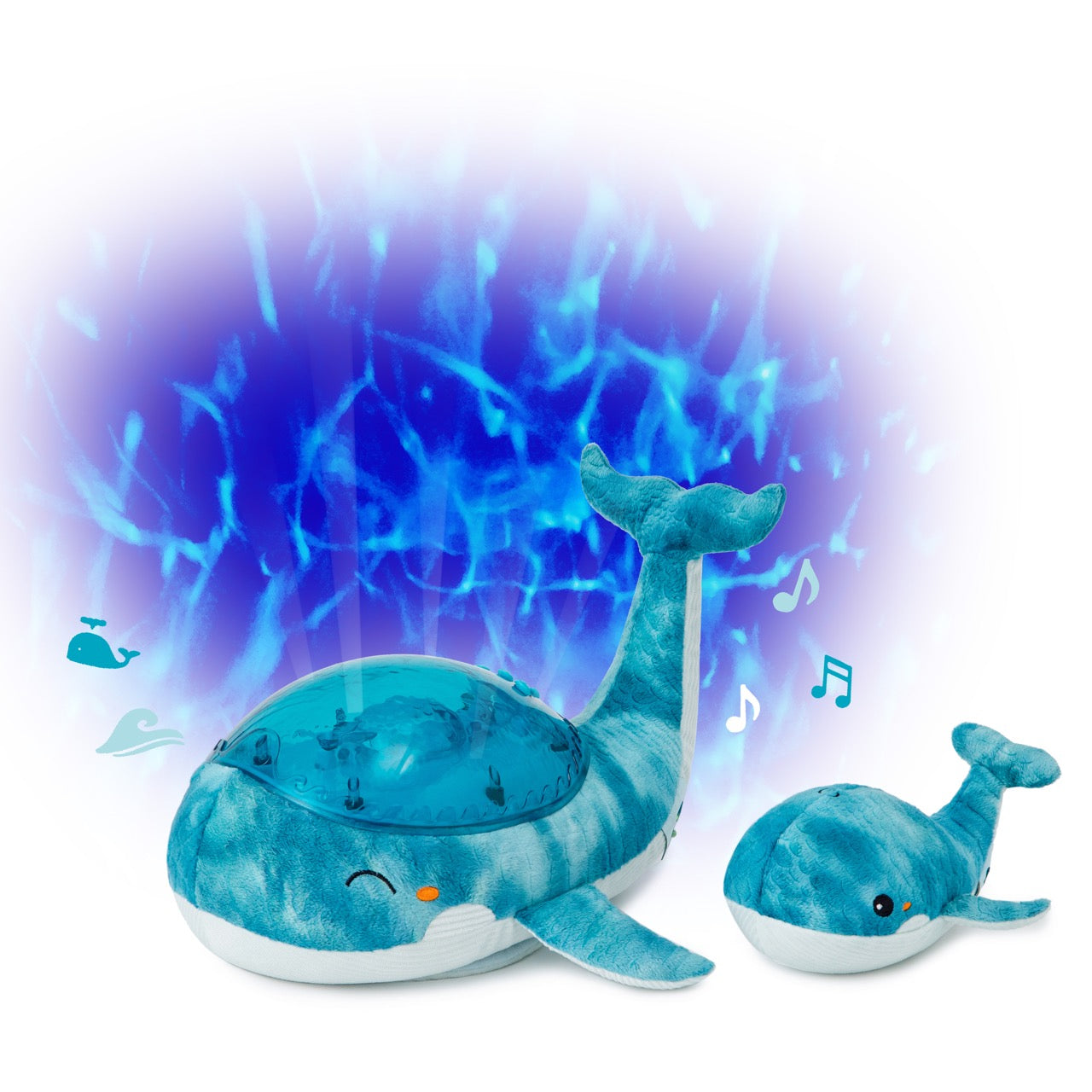 Tranquil Whale™ Family - Blue Tranquil Whale Nightlight for babies and kids cloud.b