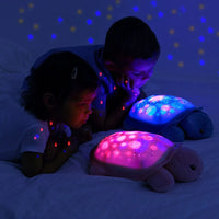 Twinkling Twilight Turtle™ - Pink Star Projector Nightlight with Soothing Sounds cloud.b