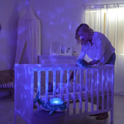Tranquil Whale™ Family - Blue Tranquil Whale Nightlight for babies and kids cloud.b