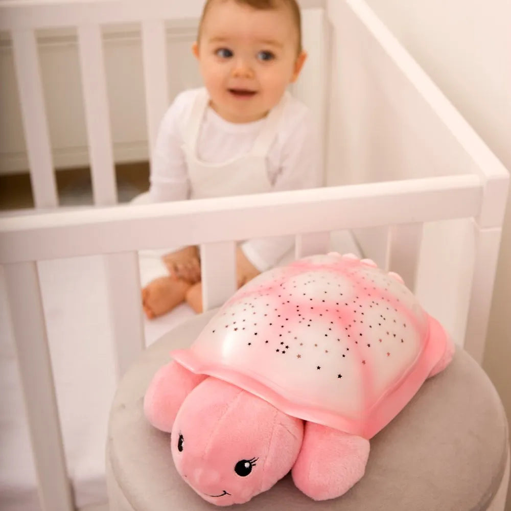 Twinkling Twilight Turtle™ - Pink Star Projector Nightlight with Soothing Sounds cloud.b   