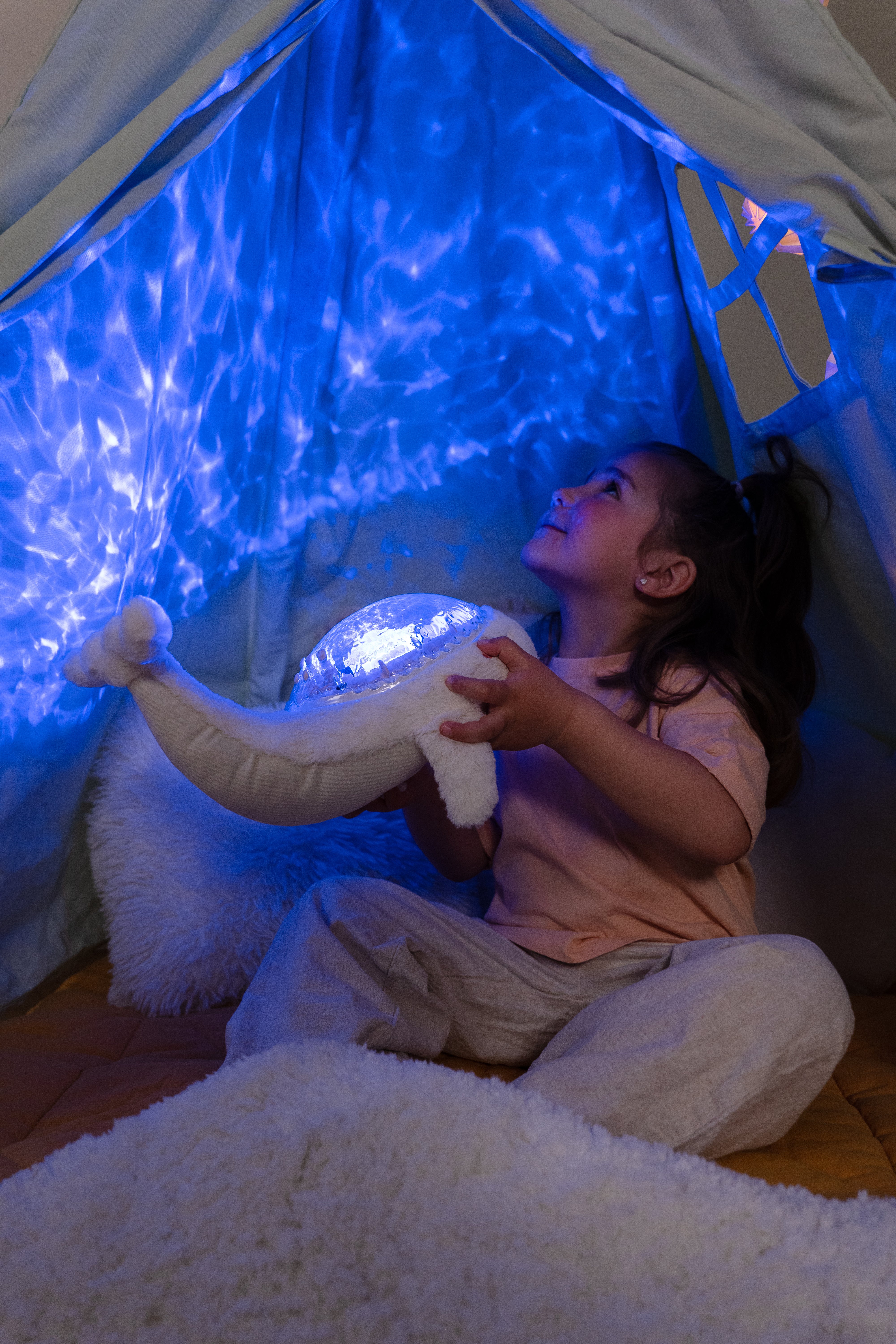 Tranquil Whale White | Projector Nightlight with White Noise