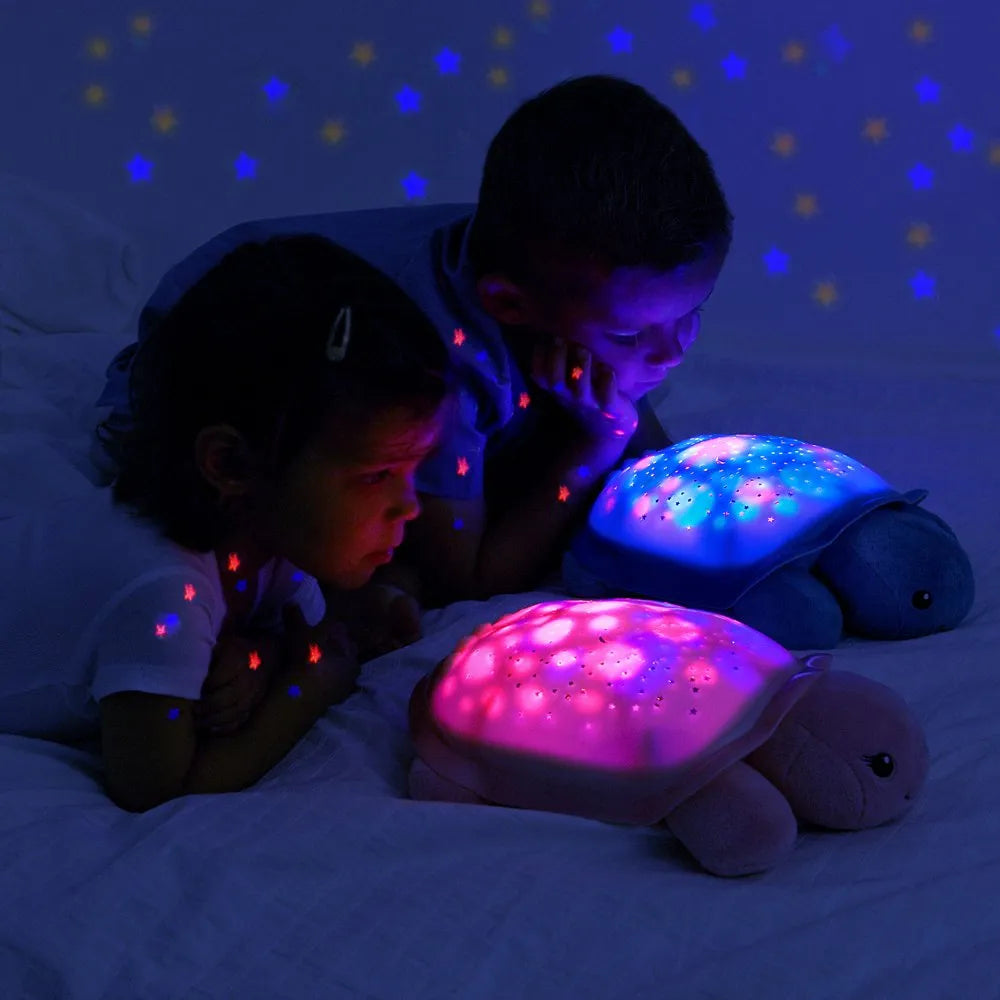 Twinkling Twilight Turtle™ - Pink Star Projector Nightlight with Soothing Sounds cloud.b   